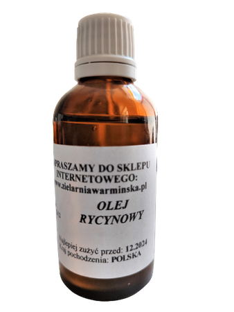 Olej rycynowy tłoczony na zimno, 50 ml