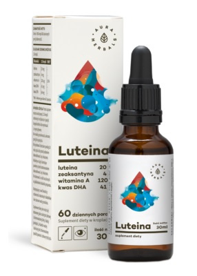 Luteina + Zeaksantyna + Witamina A + DHA, 30 ml - Aura Herbals
