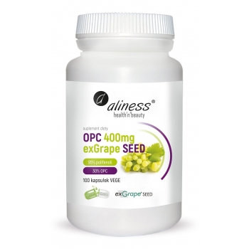 Aliness OPC 400 mg exGrape SEED 100 kapłusek vege